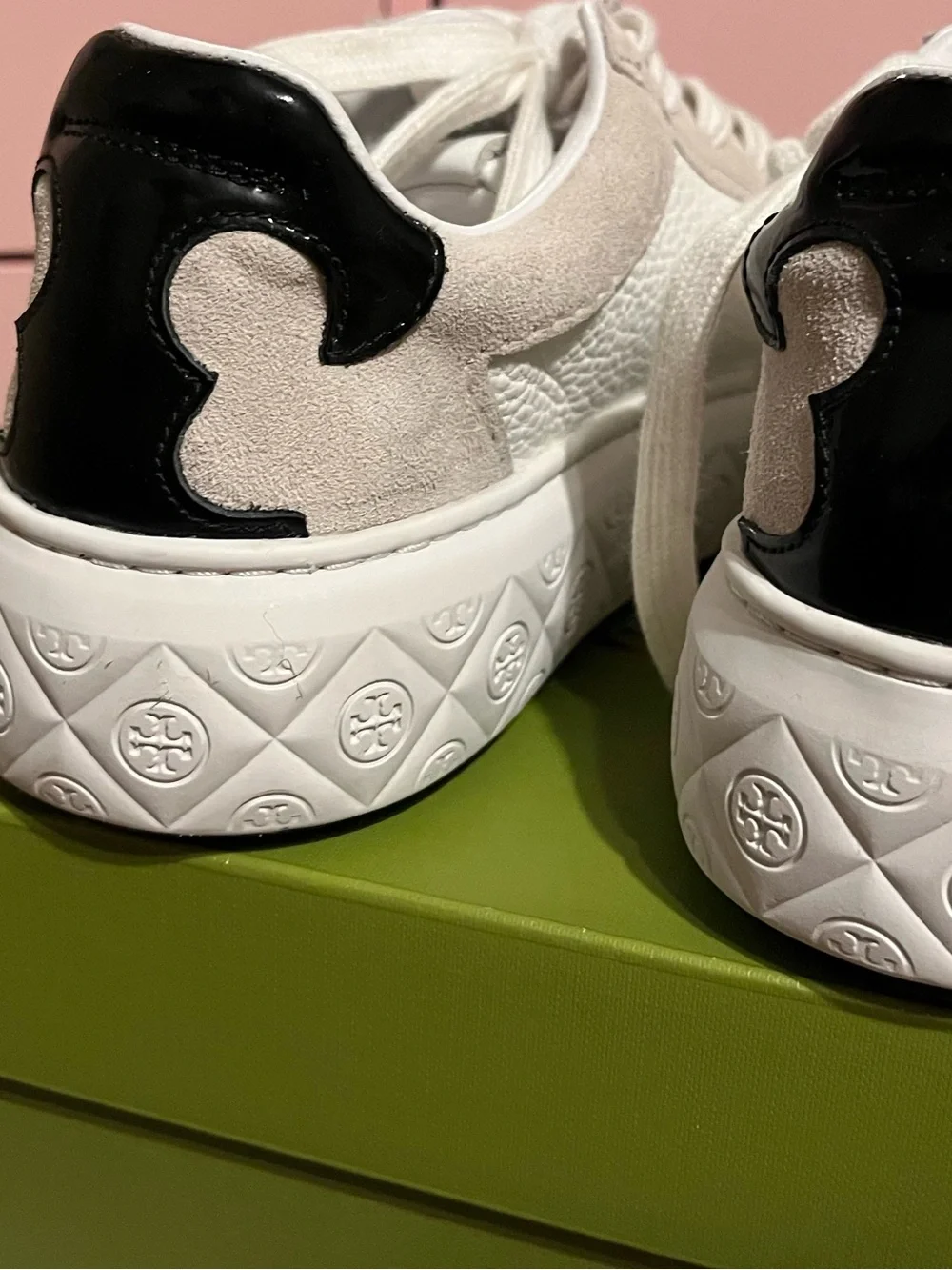 Tory Burch White and Light Beige Women  Sneakers